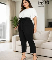 شلوار مام زنانه سایز بزرگ مشکی کد 3290