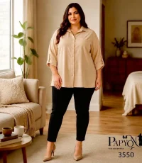 شومیز زنانه سایز بزرگ پاپیون مدل 3550