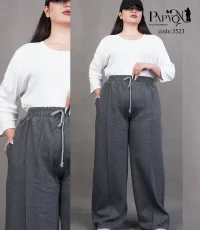 شلوار نیم‌بگ دورس ملانژ پنبه کد 3523 | کیفیت تضمینی